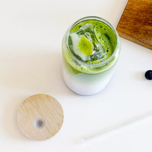 Load image into Gallery viewer, Reusable Glass with Bamboo Lid & Straw