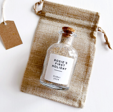 Load image into Gallery viewer, Personalised First Holiday Sand Bottle
