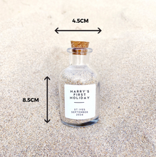 Load image into Gallery viewer, Personalised First Holiday Sand Bottle