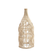 Load image into Gallery viewer, A bottle shaped rattan light shade