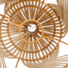 Load image into Gallery viewer, Looking up in to the garaffa rattan light shade