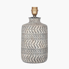 Load image into Gallery viewer, Natural textured stoneware lamp, perfect for coastal or Bali inspired interiors.