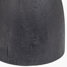 Load image into Gallery viewer, Corella tall black mango wood table lamp grain detail.