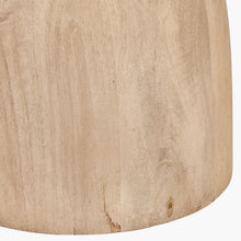 Load image into Gallery viewer, Corella mango wood tall table lamp base detail.