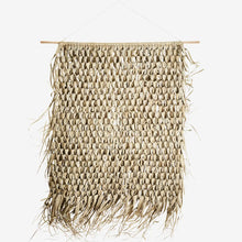 Load image into Gallery viewer, Large Woven Palm Leaf Wall Hanging with Pole