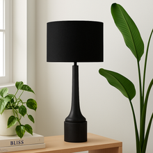 Load image into Gallery viewer, Marin Tall Black Wood Table Lamp - Choice Of Shade Colour
