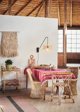 Load image into Gallery viewer, Woven Water Hyacinth Wall Hanging with Pole