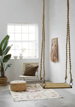 Load image into Gallery viewer, Woven Water Hyacinth Wall Hanging with Pole
