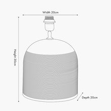 Load image into Gallery viewer, Nelu black mango wood table lamp base measurements diagram.