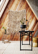Load image into Gallery viewer, Large Woven Palm Leaf Wall Hanging on String