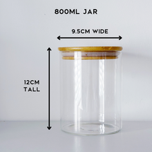 Load image into Gallery viewer, Glass Salad Jar With Bamboo Lid