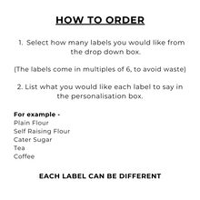 Load image into Gallery viewer, 8cm x 8cm Square White Script Font Waterproof Custom Labels