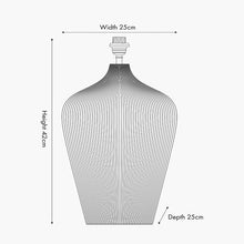 Load image into Gallery viewer, Taika white wash wooden boho lampbase measurements diagram.