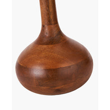 Load image into Gallery viewer, Toma oiled dark wood table lamp base detail.