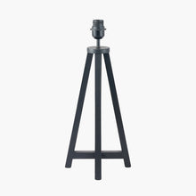 Load image into Gallery viewer, Whitby matt black tapered leg table lamp.