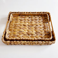 Load image into Gallery viewer, Rectangle Water Hyacinth Tray