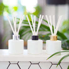 Load image into Gallery viewer, Matt White Glass Diffuser Bottle And Reeds