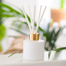 Load image into Gallery viewer, Matt White Glass Diffuser Bottle And Reeds
