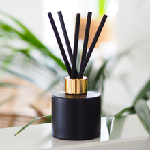 Load image into Gallery viewer, Matt Black Glass Diffuser Bottle And Reeds