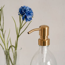 Load image into Gallery viewer, Clear Dispenser Bottle With Stamped Personalised Label & Metal Pump