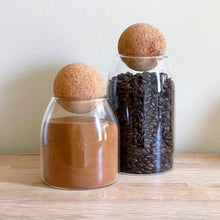 Load image into Gallery viewer, Cork Ball Glass Jar With Waterproof Personalised Label