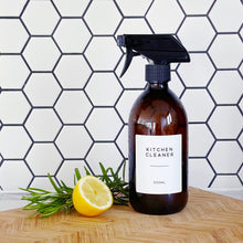 Load image into Gallery viewer, Amber Glass Or Plastic Spray Bottle With Personalised Label