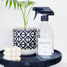 Load image into Gallery viewer, Clear Glass Trigger Spray Bottle With White Personalised Label