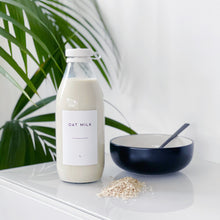 Load image into Gallery viewer, Glass Milk Bottle With White Personalised Label