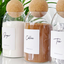 Load image into Gallery viewer, Set Of Tea, Coffee & Sugar Cork Ball Jars