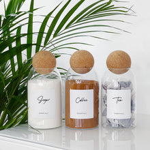 Load image into Gallery viewer, Set Of Tea, Coffee & Sugar Cork Ball Jars