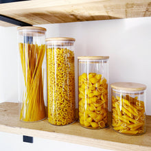Load image into Gallery viewer, Glass Storage Jar With Natural Bamboo Airtight Lid