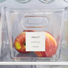Load image into Gallery viewer, Fridge Storage Container With White Personalised Waterproof Label