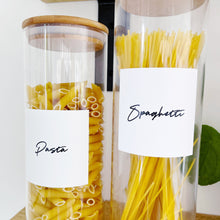 Load image into Gallery viewer, 8cm x 8cm Square White Script Font Waterproof Custom Labels