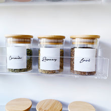 Load image into Gallery viewer, 5cm x 5cm Square White Script Font Waterproof Custom Labels