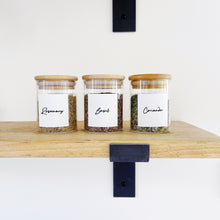 Load image into Gallery viewer, 5cm x 5cm Square White Script Font Waterproof Custom Labels