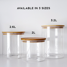 Load image into Gallery viewer, Glass Coffee Pod Storage Jar – Bamboo Airtight Lid
