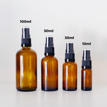 Load image into Gallery viewer, Mini Amber Glass Atomiser Spray Bottle
