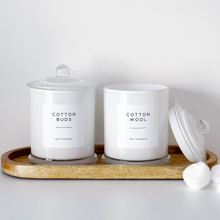 Load image into Gallery viewer, Luxury Gloss White Glass Bathroom Jar With Airtight Lid
