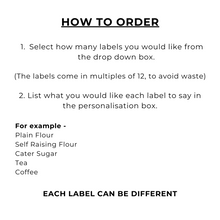 Load image into Gallery viewer, 4.5cm Round White Script Font Waterproof Personalised Labels
