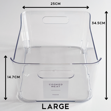 Load image into Gallery viewer, Fridge Storage Container With White Personalised Waterproof Label
