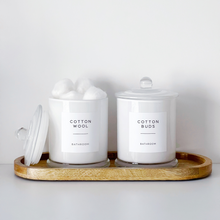 Load image into Gallery viewer, Luxury Gloss White Glass Bathroom Jar With Airtight Lid

