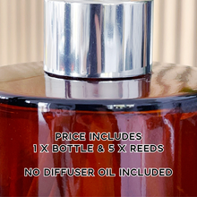 Load image into Gallery viewer, Amber Glass Diffuser Bottle And Reeds
