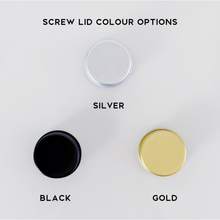 Load image into Gallery viewer, Clear Glass Bottle With Screw Lid &amp; Personalised Waterproof Label
