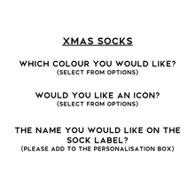Load image into Gallery viewer, Personalised Christmas Sock Gift - Choice Of Colours
