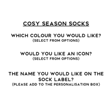 Load image into Gallery viewer, Personalised Autumn Sock Gift - Choice Of Colours
