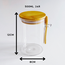Load image into Gallery viewer, Glass Jar With Bamboo Lid &amp; Spoon
