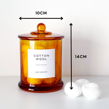 Load image into Gallery viewer, Luxury Amber Glass Bathroom Jar With Airtight Lid
