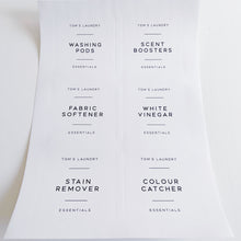 Load image into Gallery viewer, 8cm x 8cm Square White Waterproof Personalised Labels (3 text areas)
