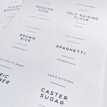 Load image into Gallery viewer, 8cm x 8cm Square White Waterproof Personalised Labels (3 text areas)
