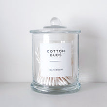 Load image into Gallery viewer, Luxury Clear Glass Bathroom Jar With Airtight Lid
